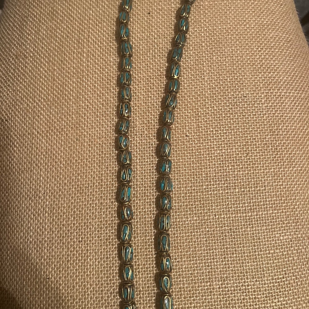 Turq and Gold Necklace